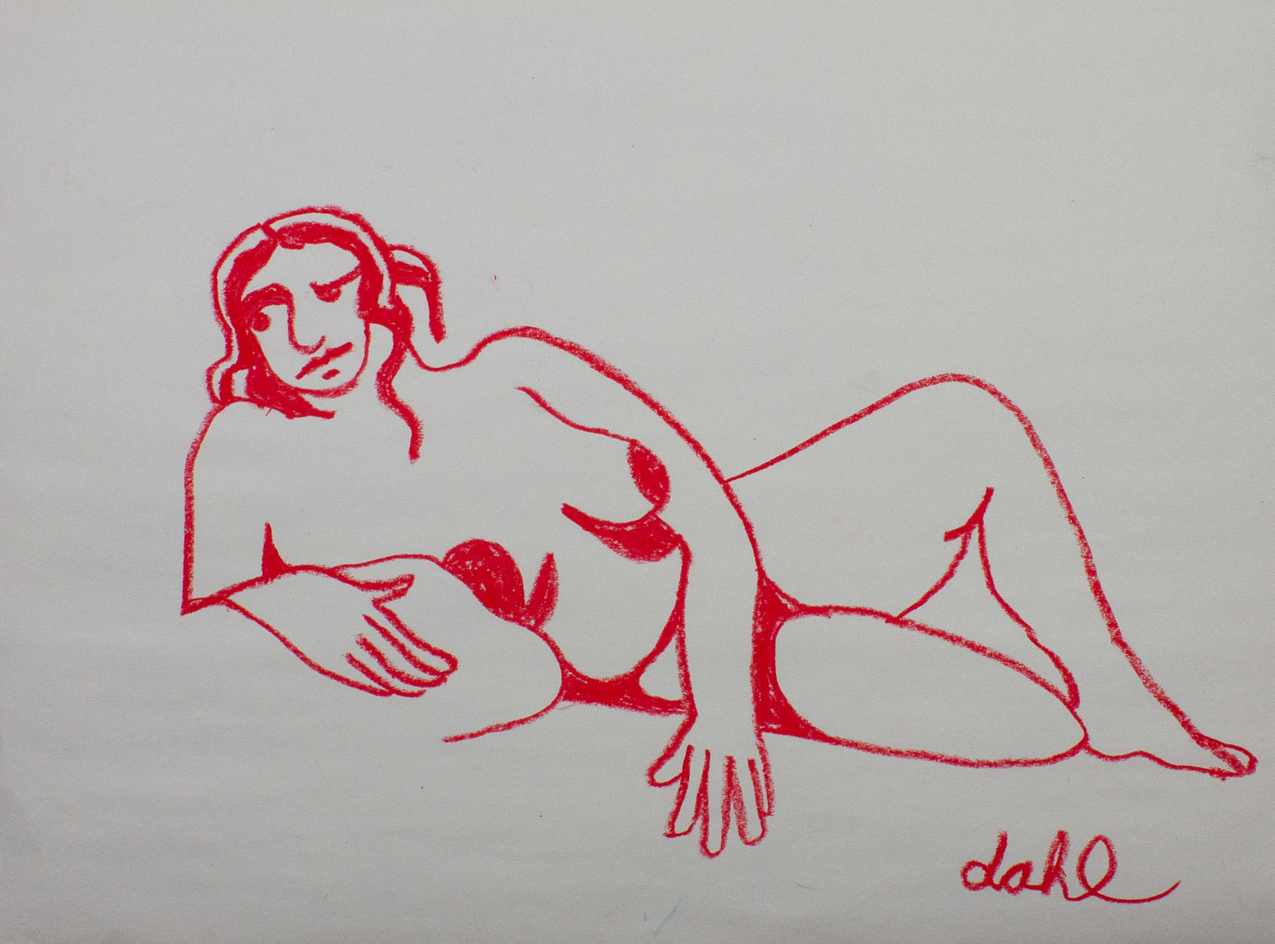 Woman Leaned